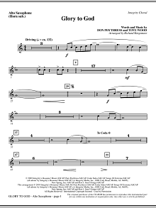 Glory To God - Alto Sax (Horn sub.) 