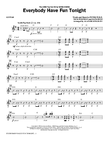 Everybody Have Fun Tonight (arr. Alan Billingsley) - Guitar 