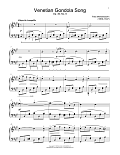 Venetian Boat Song, Op. 30, No. 6