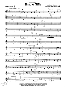 Simple Gifts - Violin 3 (Viola T.C.) 