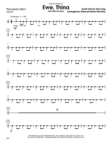 Ewe, Thina (We Walk His Way) - Percussion 