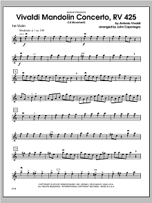 Vivaldi Mandolin Concerto, RV 425 (1st Movement) - Violin 1 