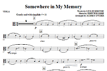 Somewhere in My Memory (arr. Audrey Snyder) - Viola 