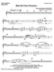 Here In Your Presence - Alto Sax (Horn sub) 
