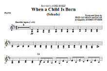 When A Child Is Born (Soleado) - Piano 