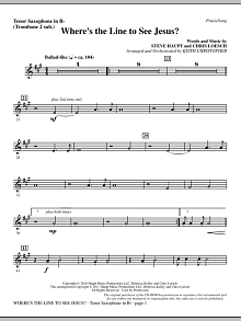 Where's The Line To See Jesus? - Tenor Sax (sub. Tbn 2) 
