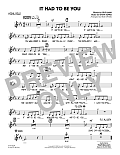 It Had to Be You (arr. Rick Stitzel) - Vocal Solo