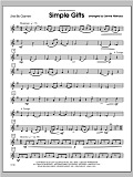Simple Gifts - Clarinet 2