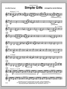 Simple Gifts - Clarinet 2 