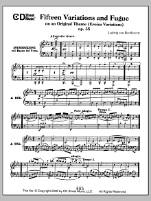 Variations (15) And Fugue On An Original Theme (eroica Variations) 