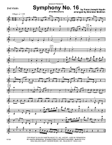 Symphony No. 16 (First Movement) - 2nd Violin 