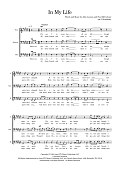 In My Life (arr. Dom Stichbury)