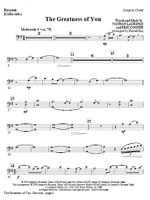 The Greatness Of You - Bassoon (Cello Sub) 