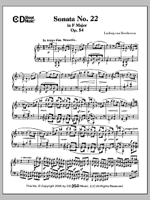 Sonata No. 22 In F Major, Op. 54 