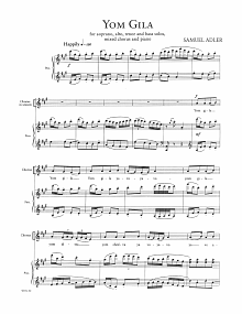 Five Sephardic Choruses: Yom Gila 