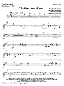 The Greatness Of You - Tenor Sax (Trombone 2 sub) 