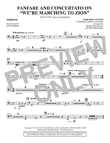Fanfare and Concertato on "We're Marching to Zion" - Timpani 
