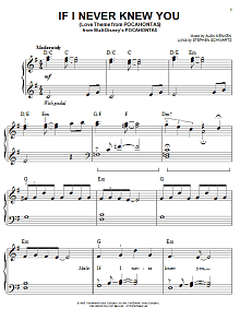 If I Never Knew You (Love Theme from POCAHONTAS) 