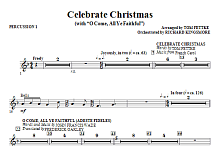 Celebrate Christmas (with O Come, All Ye Faithful) - Percussion 1 