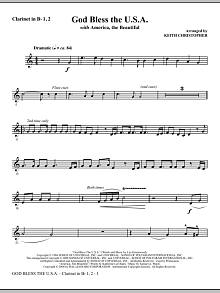 God Bless The U.S.A (with America, The Beautiful) - Bb Clarinet 1,2 