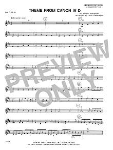 Theme From Canon In D - 2nd Violin 