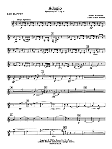 Adagio Symphony No. 2, Op. 61 - 3rd Bb Clarinet 