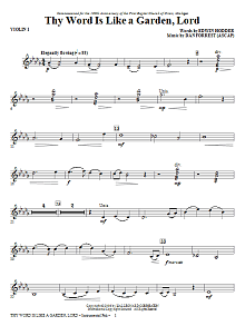 Thy Word Is Like A Garden, Lord - Violin 1 