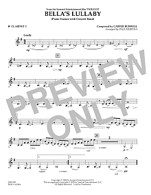 Bella's Lullaby (from Twilight) - Bb Clarinet 2 