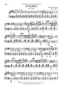Mazurka in E Major, Op. 6, No. 3 
