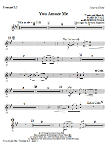 You Amaze Me - Bb Trumpet 2,3 