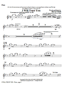 I Will Trust You - Flute 