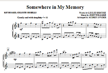 Somewhere in My Memory (arr. Audrey Snyder) - Keyboard 