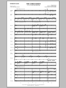 The Lord Is Risen - Full Score 