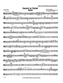 Concerto For Clarinet - Rondo (3rd Movement) - K.622 - Bass 