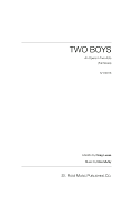 Two Boys (Study Score) - Vocal Score