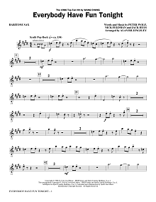 Everybody Have Fun Tonight (arr. Alan Billingsley) - Baritone Sax 