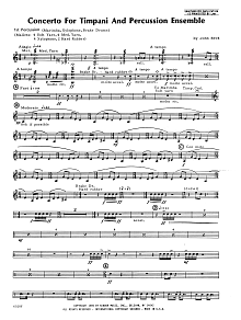 Concerto For Timpani And Percussion Ensemble - Percussion 1 