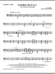 God Bless The U.S.A (with America, The Beautiful) - Trombone 3/Tuba 