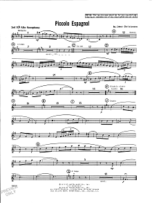 Piccolo Espagnol - 2nd Eb Alto Saxophone 
