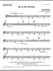 Joy In My Morning - Bass Clarinet (Trombone 3 sub) 