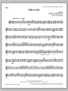 Ode To Joy (Does Not Match SATB 08752035) - Oboe 