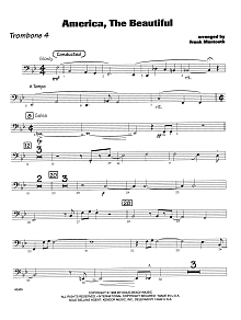 America, the Beautiful - 4th Trombone 