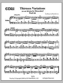 Variations (13) On An Arietta By Dittersdorf, Woo 66 