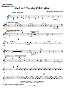 God And Country Celebration (Medley) - Bass Clarinet (sub. Tbn 3) 