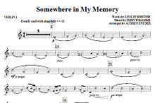 Somewhere in My Memory (arr. Audrey Snyder) - Violin 1 