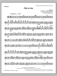 Ode To Joy (Does Not Match SATB 08752035) - Bassoon 
