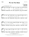 We Are Not Alone - Piano
