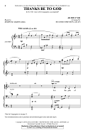 Thanks Be To God (arr. Heather Sorenson)