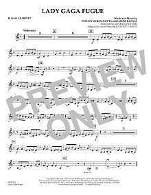 Lady Gaga Fugue - Bb Bass Clarinet 