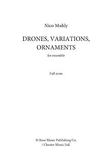 Drones, Variations, Ornaments - Full Score 